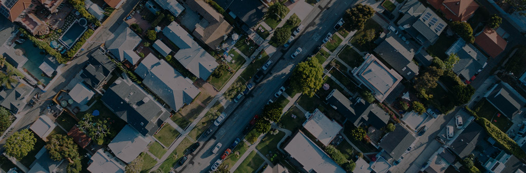 Aerial view of residential solar installations targeted by Google Ads campaigns